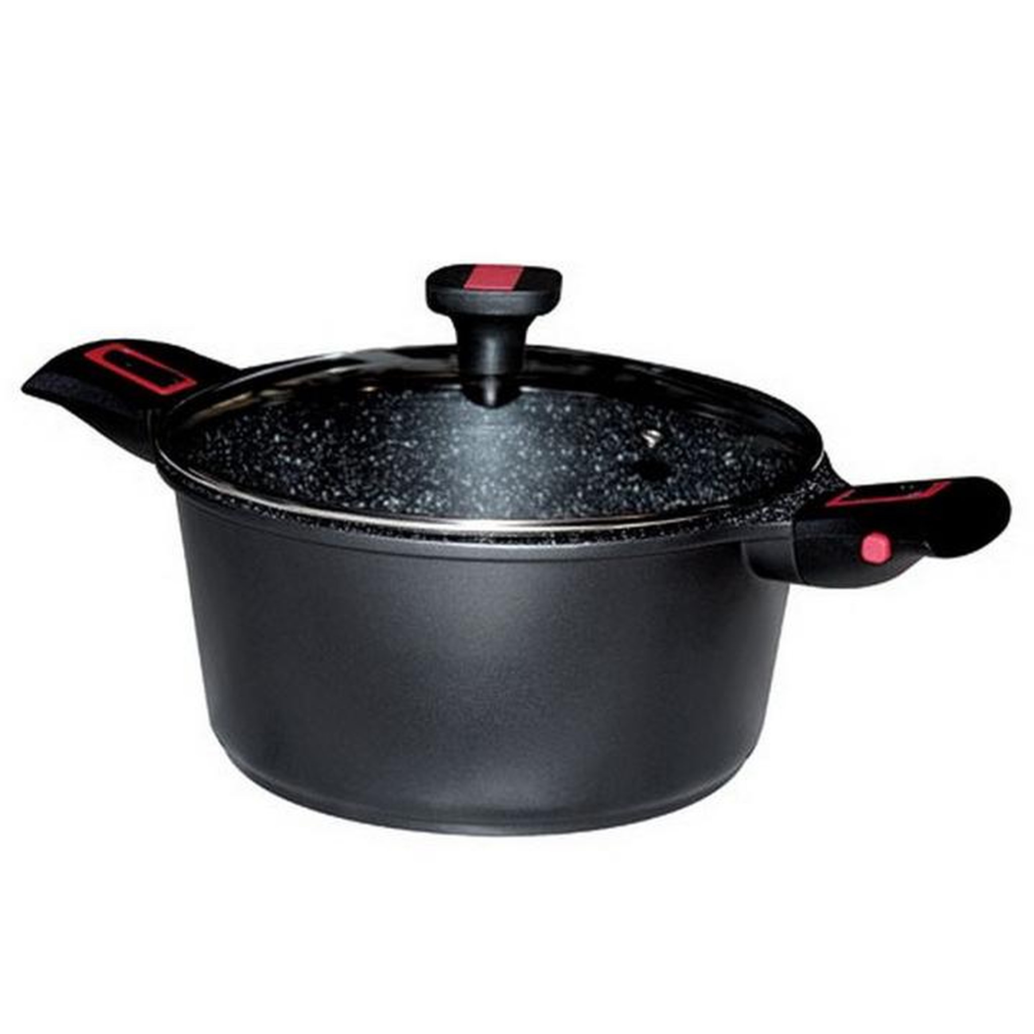 BAUMALU Faitout aluminium anti-adhérent 24cm + couvercle - 383605