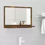 VIDAXL Miroir de bain Chene fume 60x10,5x37 cm Bois d'ingenierie