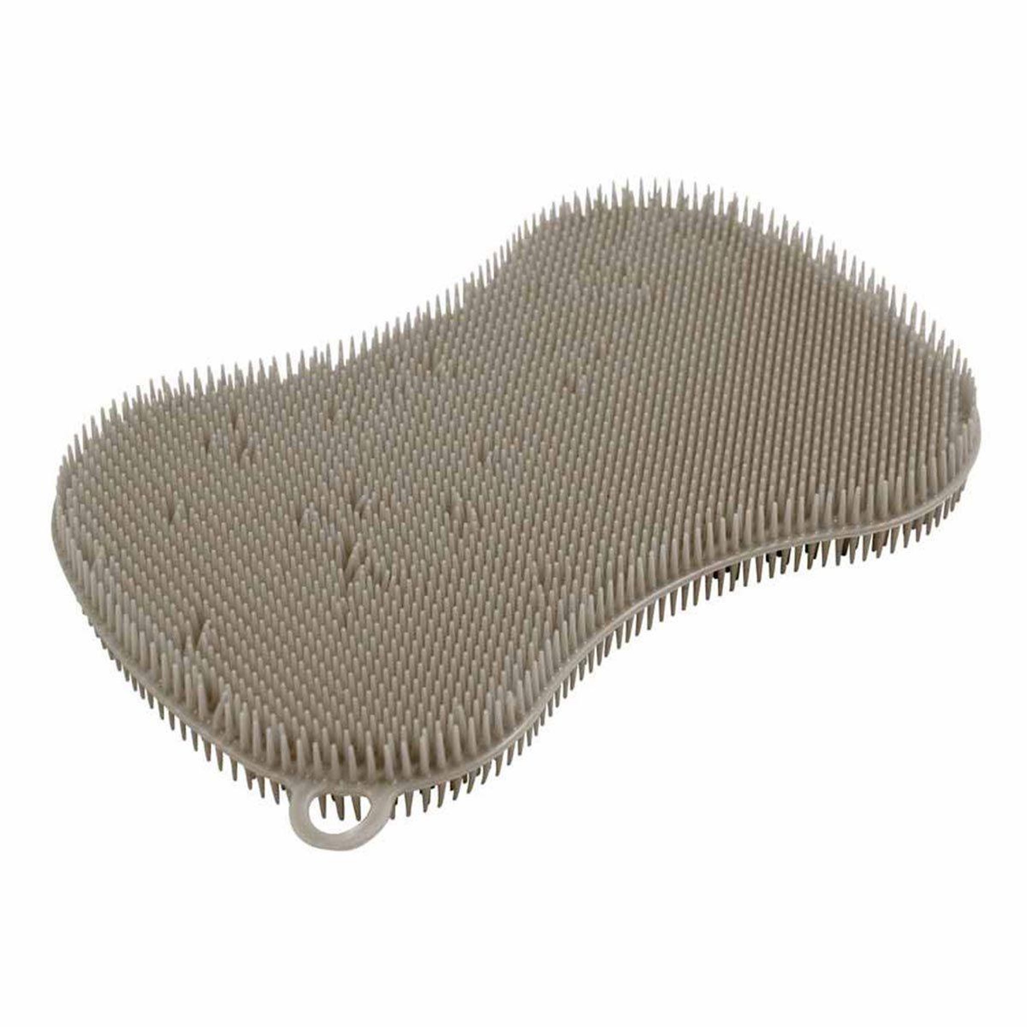 HOMEA Brosse silicone  souple  11cm taupe