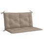 Voir la diapositive 2 : VIDAXL Coussin de banc de jardin taupe 100x(50+50)x7 cm tissu oxford