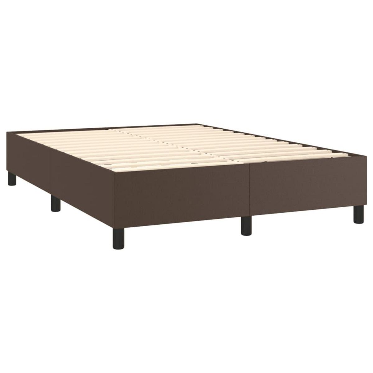 VIDAXL Cadre de lit sans matelas marron 140x190 cm similicuir
