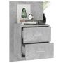 Voir la diapositive 4 : VIDAXL Tables de chevet murales 2 pcs Gris beton