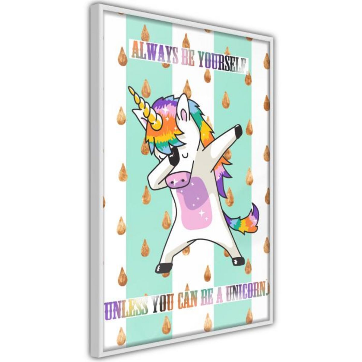 Paris Prix Affiche Murale Encadrée  Dabbing Unicorn