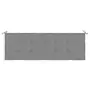 VIDAXL Coussin de banc de jardin gris 150x50x3 cm tissu oxford
