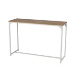 TOILINUX Console Casa Blanca en panneaux de particules et Métal - L.120 cm x H.79 cm - Beige et Blanc