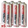 Voir la diapositive 2 : ALPENTECH Pack de 6 Cartouches de gaz 330gr Butane propane mix 600ml Valve 7/16 ALPENTECH