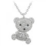 Voir la diapositive 1 : SC CRYSTAL Collier ourson SC Crystal orné de zirconium
