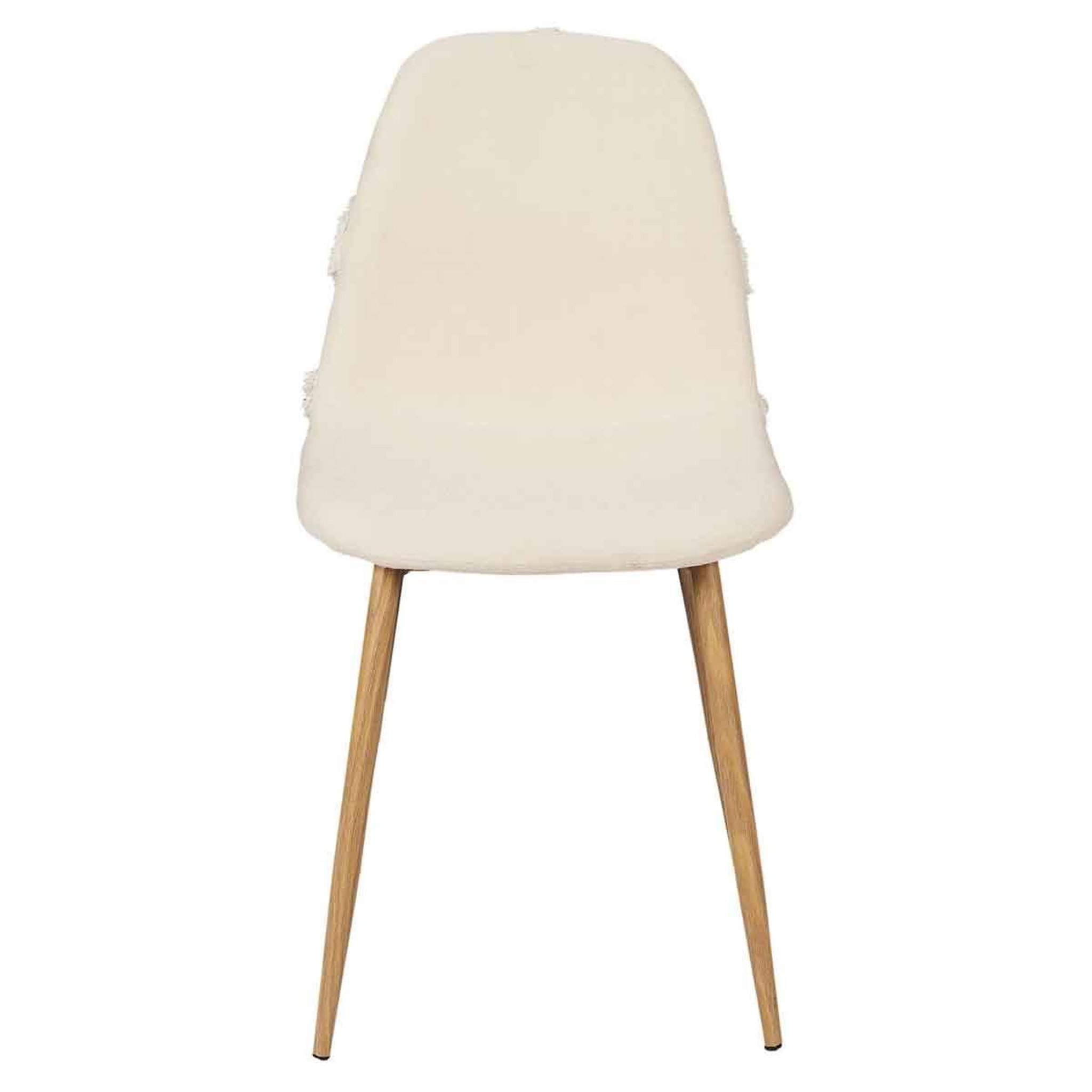 Voir la diapositive 4 : The Home Deco Factory Lot de 4 chaises design  faro  86cm beige