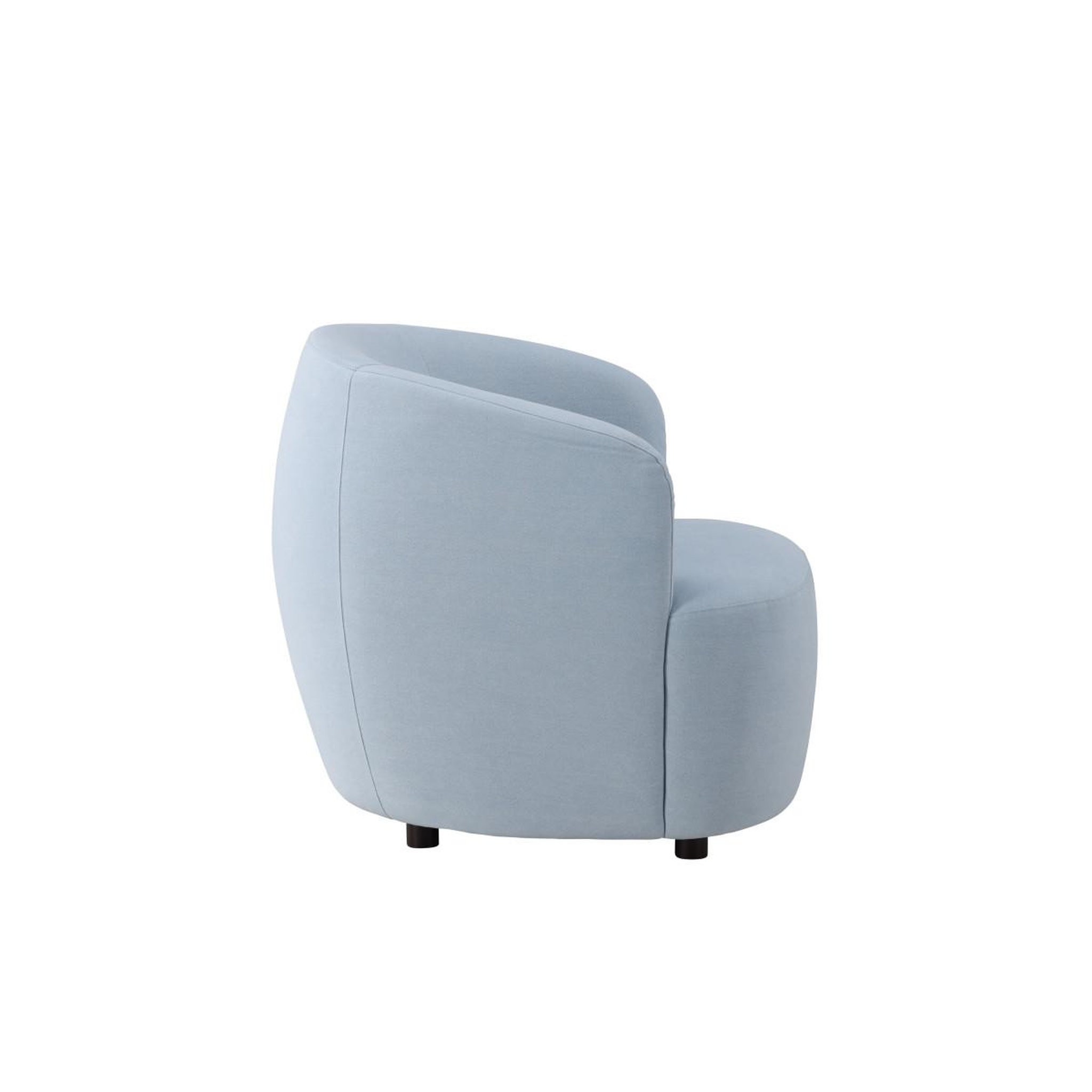 Voir la diapositive 2 : Paris Prix Fauteuil design effet lin  bobbo  85cm bleu clair