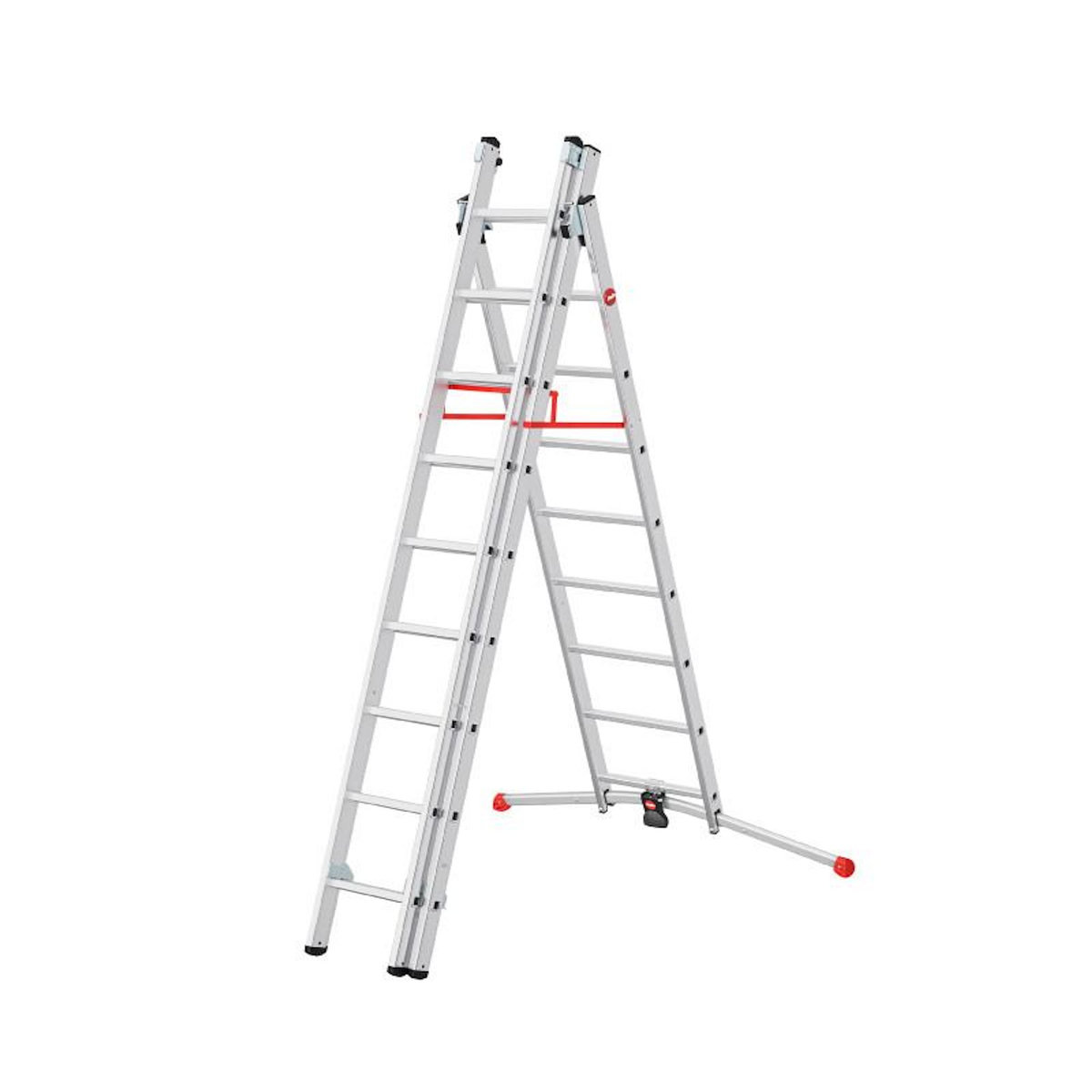 HAILO Echelle transformable pro 3 plans 3x9 échelons 5,8m/6,6m en aluminium Hailo ProfiLot