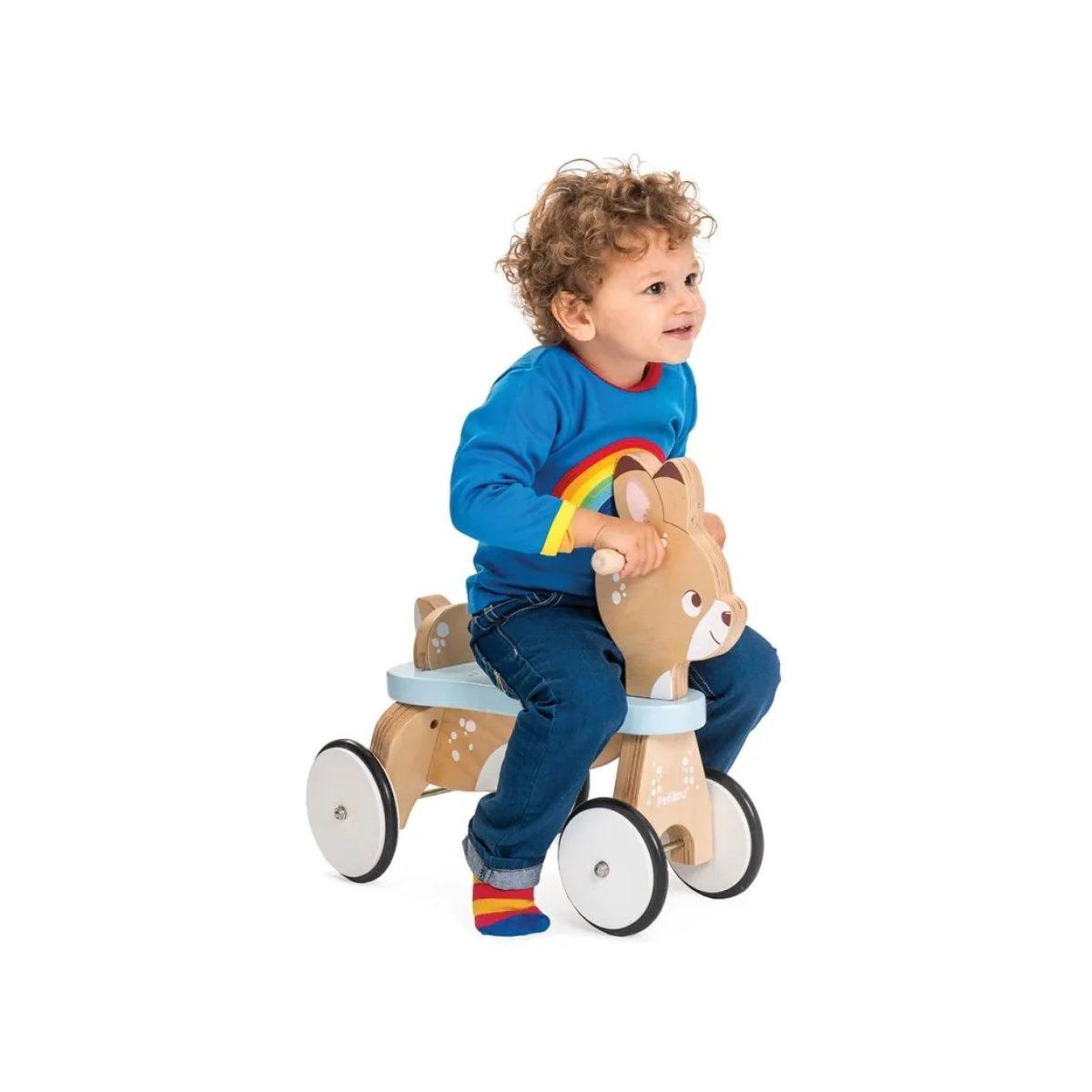 Voir la diapositive 3 : Le Toy Van Porteur en bois clair petit faon pastel