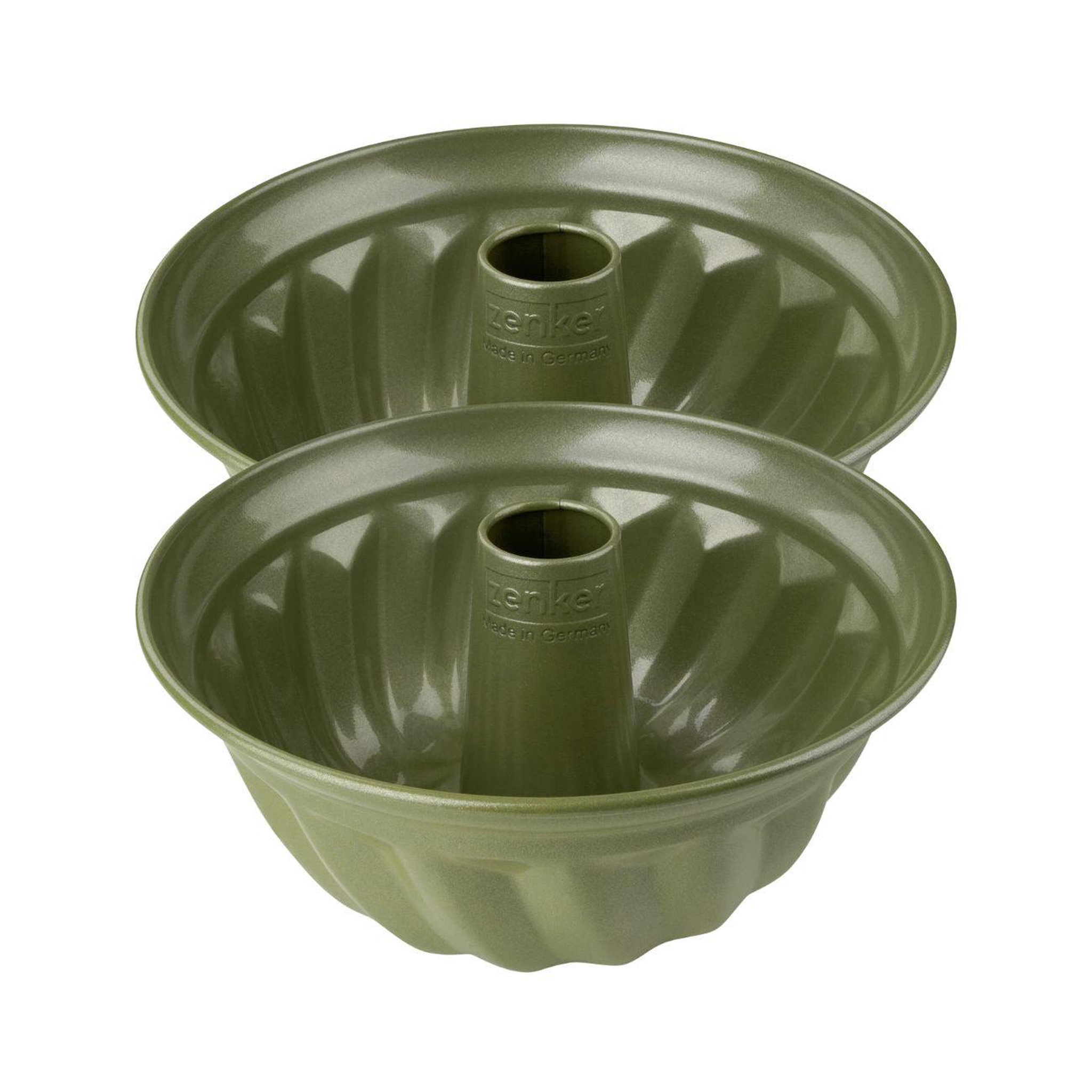 ZENKER Lot de 2 moules à gâteaux 25/25 cm en acier avec cire de carnauba zenker green vision