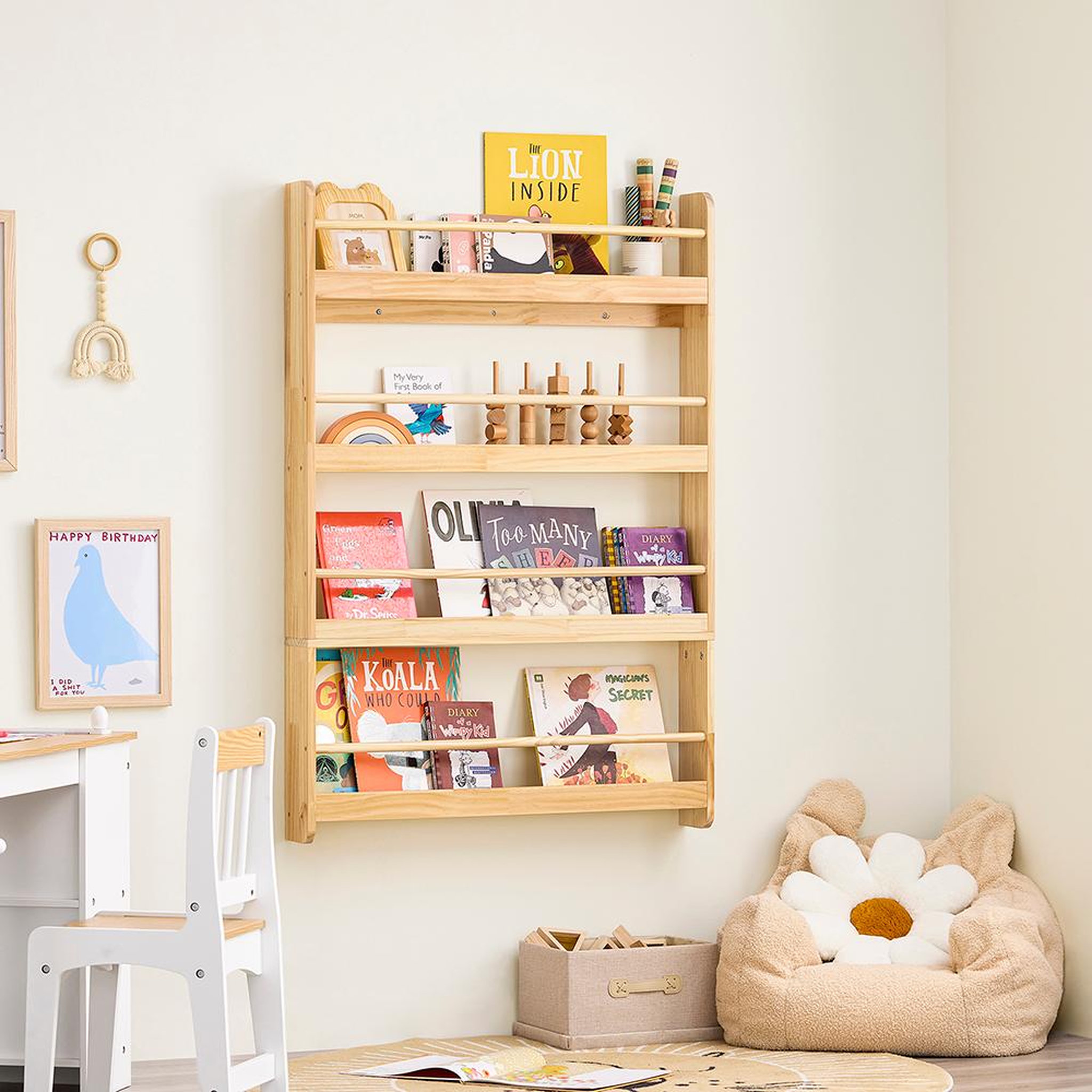 Voir la diapositive 5 : SOBUY SoBuy - Bibliothèque Enfant à 5 étagères - Nordique - KMB08