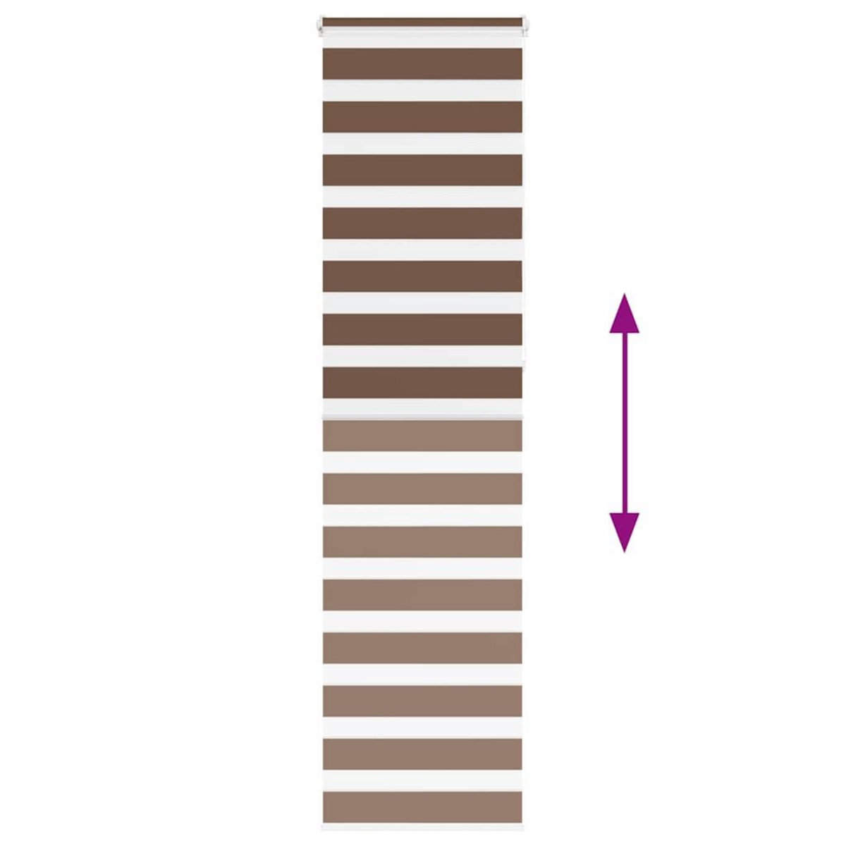 VIDAXL Store zebre marron 55x230 cm largeur du tissu 50,9 cm polyester