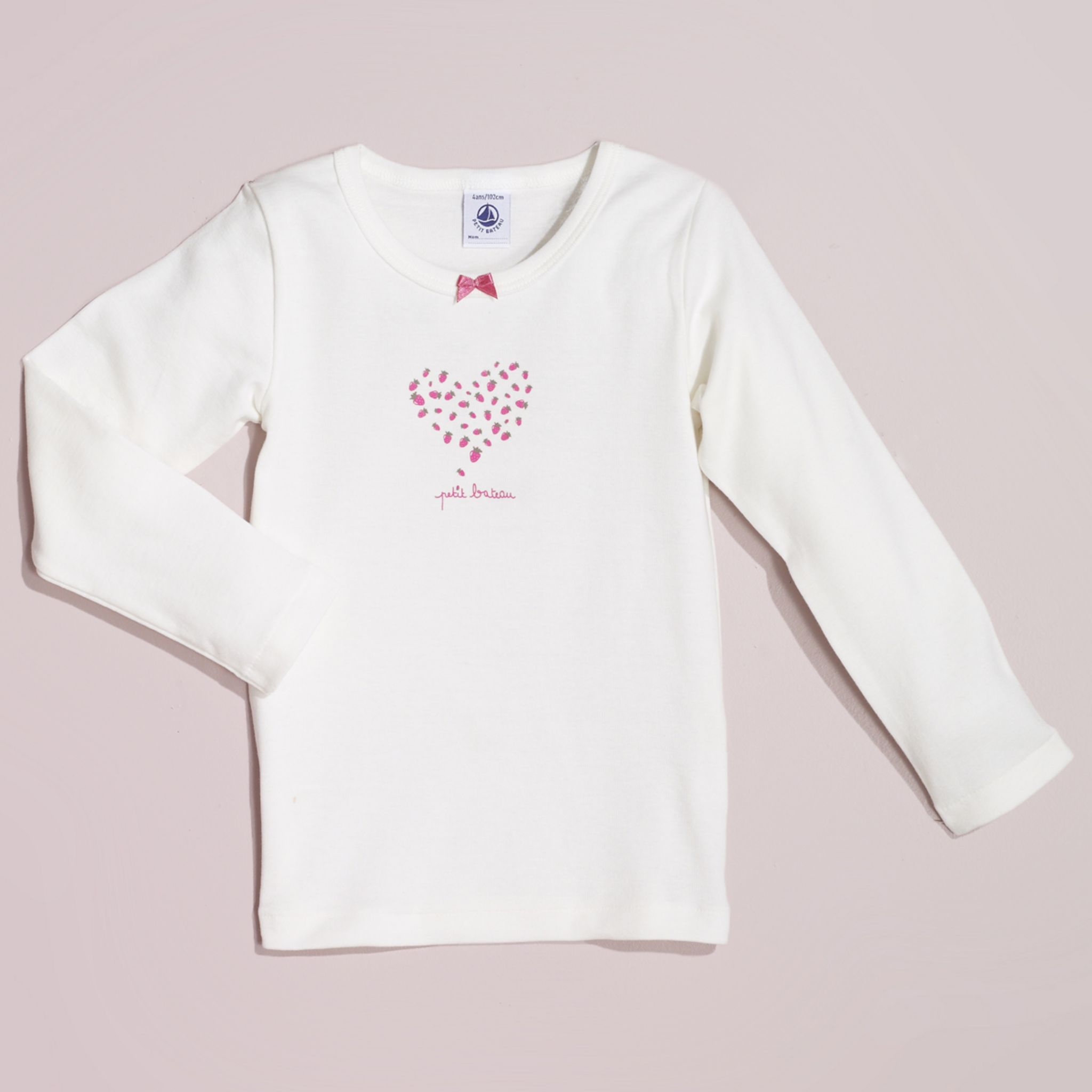 T-shirt Petit Bateau Col à Boutons - Taille 16 Ans - Violet Délavé - Occasion Très Bon état