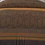 SOLEIL D'OCRE Parure housse de couette coton 57 fils 140x200 cm CACHEMIRE ocre, par Soleil d'Ocre