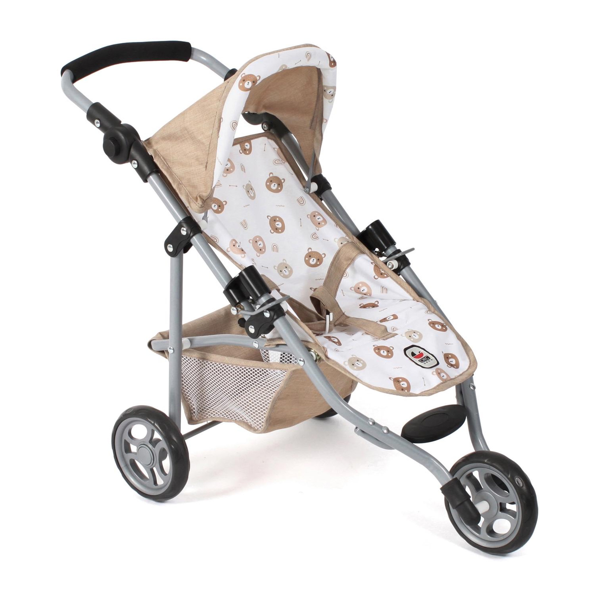 BAYER CHIC 2000 Petite poussette de jogging LOLA pour poupées Beige avec oursons