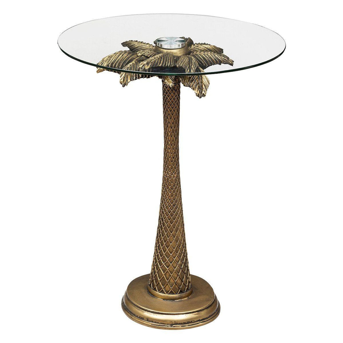ATMOSPHERA Table d'Appoint Design  Wild Palm  51cm Or