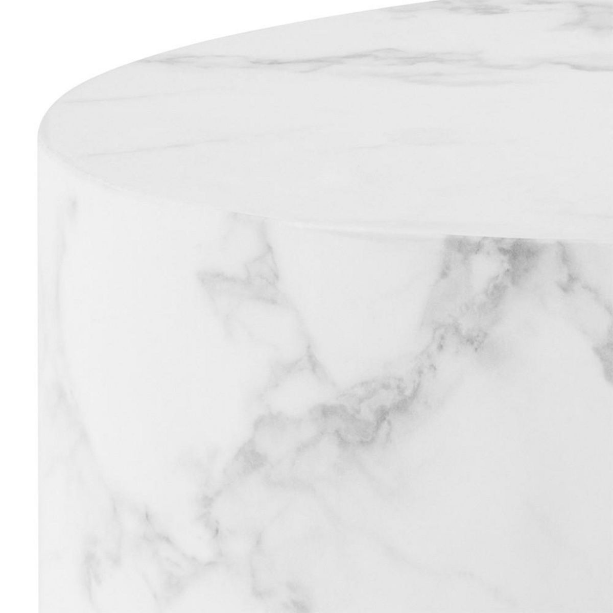 LISA DESIGN Aeryn - lot de 2 tables basses - effet marbre blanc - 48 et 40 cm