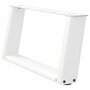 Voir la diapositive 4 : VIDAXL Pieds de table basse forme de U 2 pcs blanc 70x(30-31) cm acier
