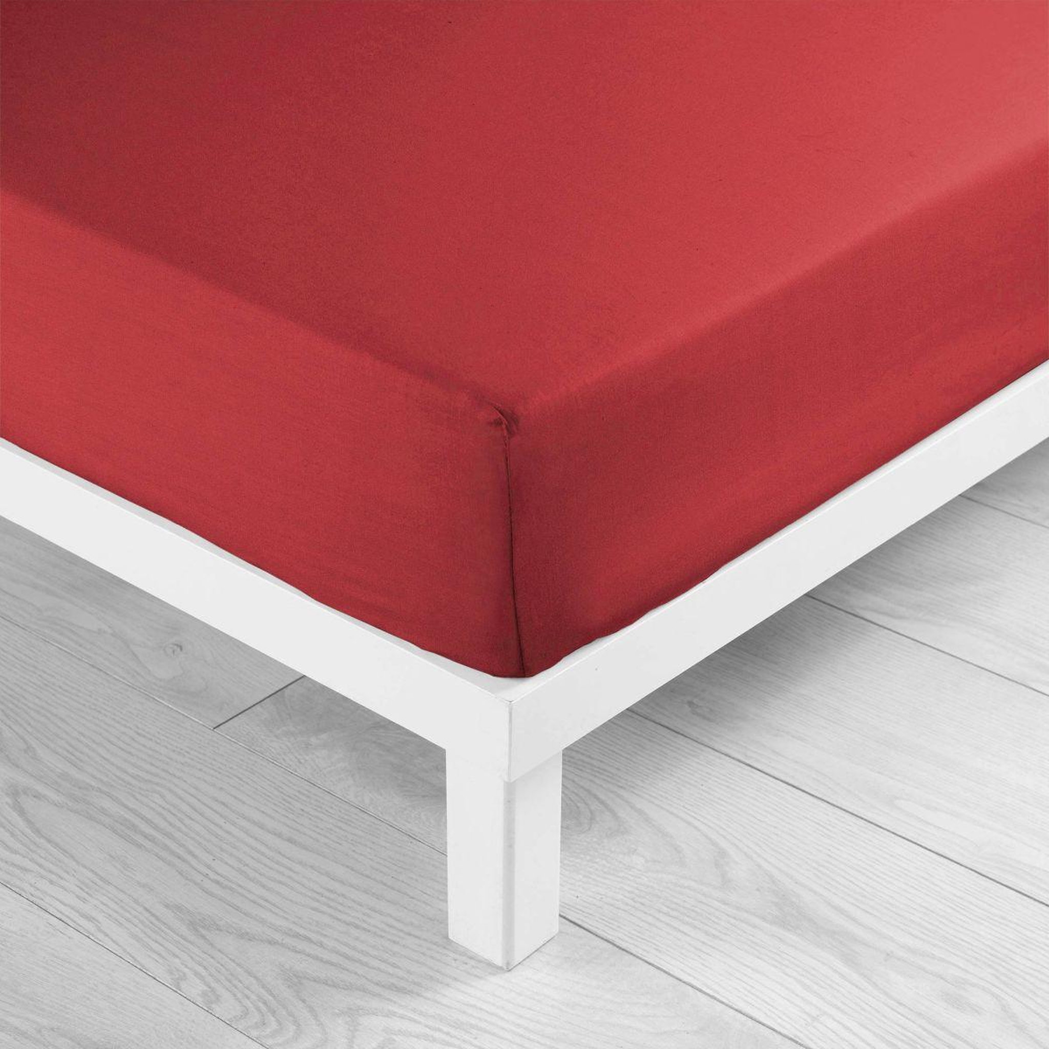Voir la diapositive 2 : Douceur d'Intérieur Drap housse microfibre  oscar  140x190cm rouge