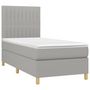 Voir la diapositive 3 : VIDAXL Sommier a lattes de lit avec matelas Gris clair 80x200 cm Tissu