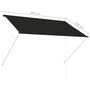 Voir la diapositive 6 : VIDAXL Auvent retractable 200x150 cm Anthracite