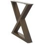 Voir la diapositive 4 : VIDAXL Pieds de table basse 2pcs acier naturel 50x(42-43,3)cm