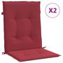 Voir la diapositive 2 : VIDAXL Coussins de chaise de jardin a dossier bas lot de 2