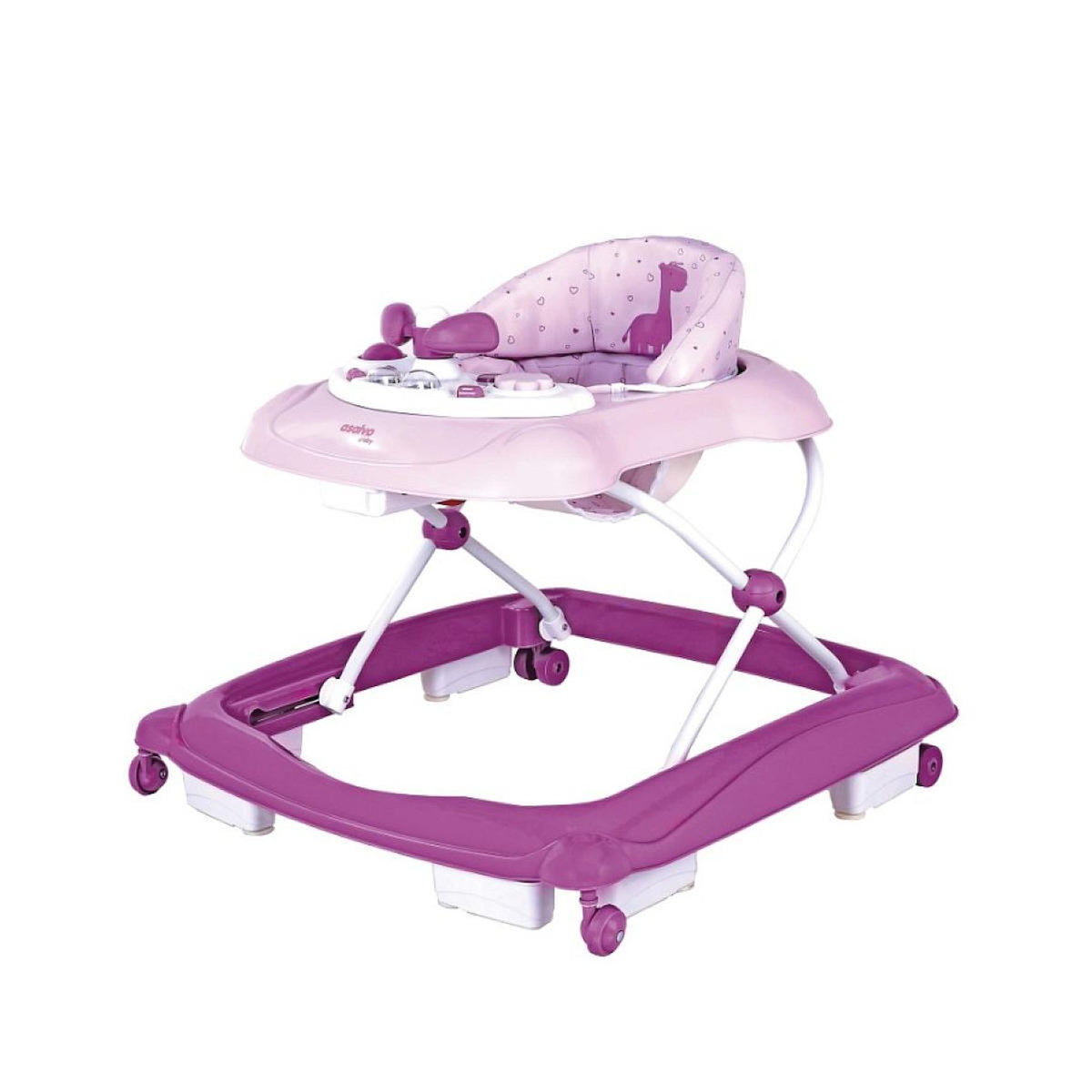 Asalvo Porteur bébé girafe rose blanc