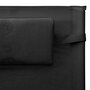 VIDAXL Chaise longue Textilene Noir et gris