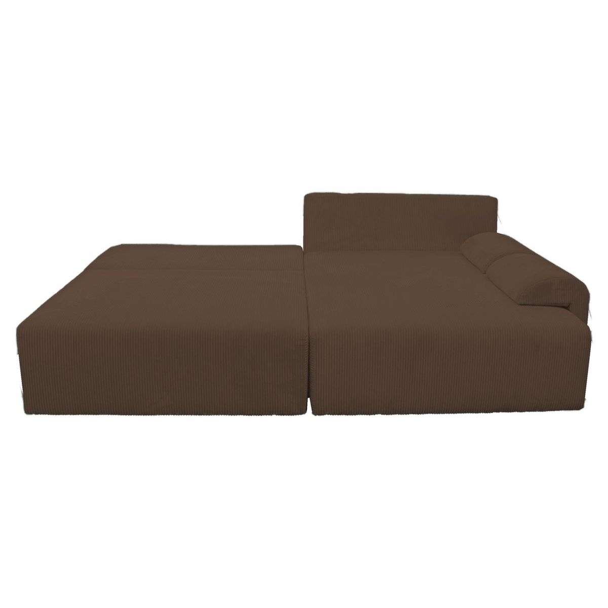 Canapé d'angle convertible réversible 5 places en velour côtelé BILLY