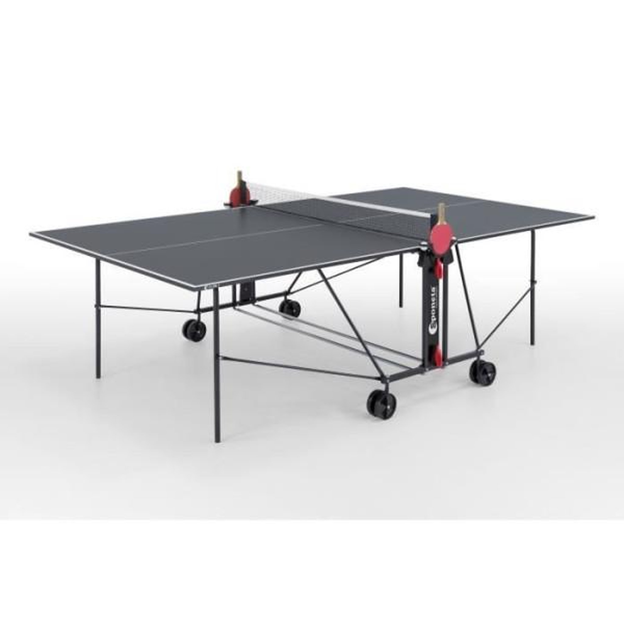 N/A Sponeta - table tennis de table - table ping pong compacte - usage intérieur - gris et noir