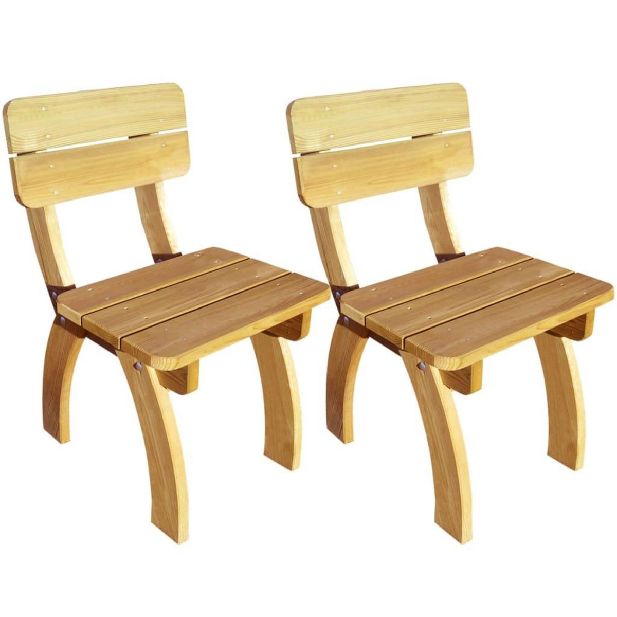 VIDAXL Chaises de jardin lot de 2 Pinede impregnee