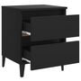 Voir la diapositive 5 : VIDAXL Table de chevet noir 40x35x50 cm bois d'ingenierie