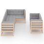 Voir la diapositive 3 : VIDAXL Salon de jardin 7 pcs avec coussins Bois de pin massif