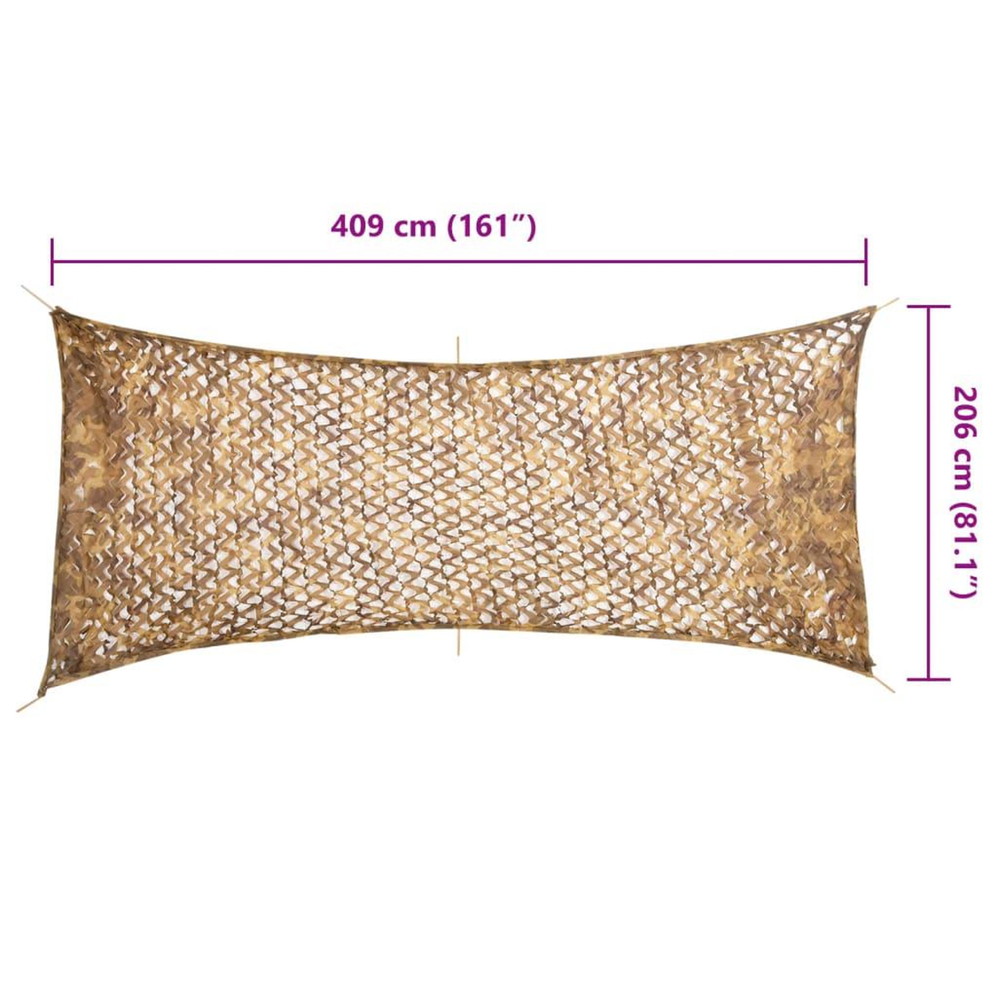 Voir la diapositive 6 : VIDAXL Filet de camouflage avec sac de rangement 409x206 cm sable