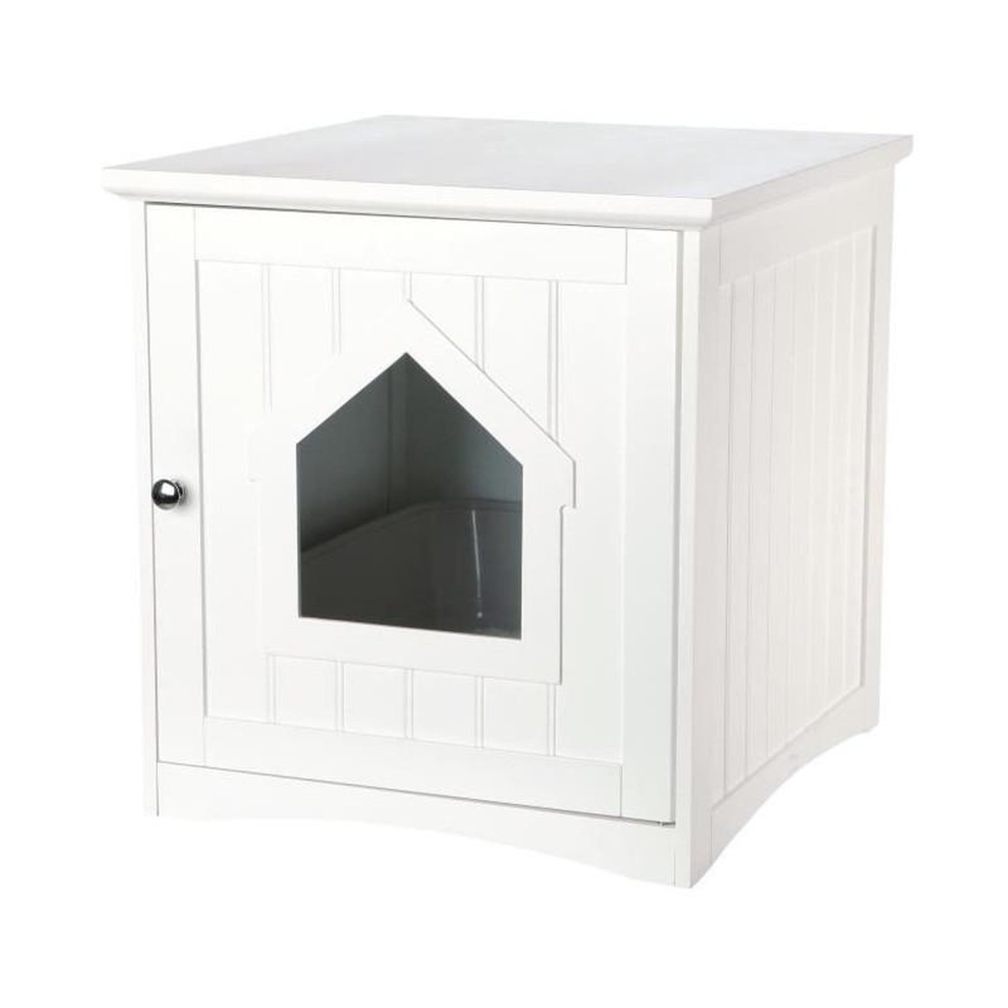 Trixie TRIXIE Meuble de toilette pour chat - Blanc - 49 x 51 x 51 cm