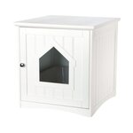 Trixie TRIXIE Meuble de toilette pour chat - Blanc - 49 x 51 x 51 cm