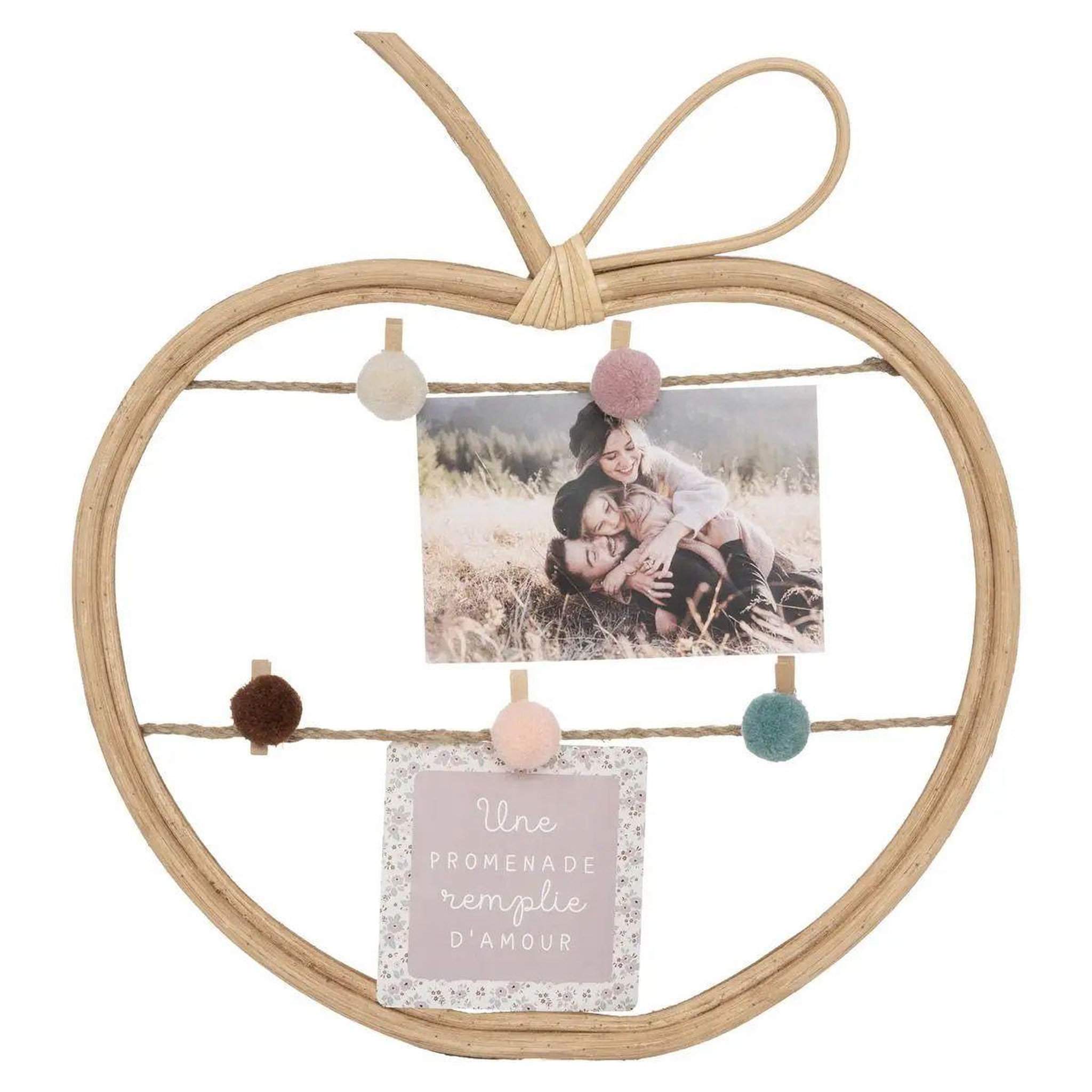 Atmosphera Kids Porte-photo en rotin  campagne  35cm beige