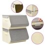 VIDAXL Boîtes de rangement empilables avec couvercle 2 pcs Tissu
