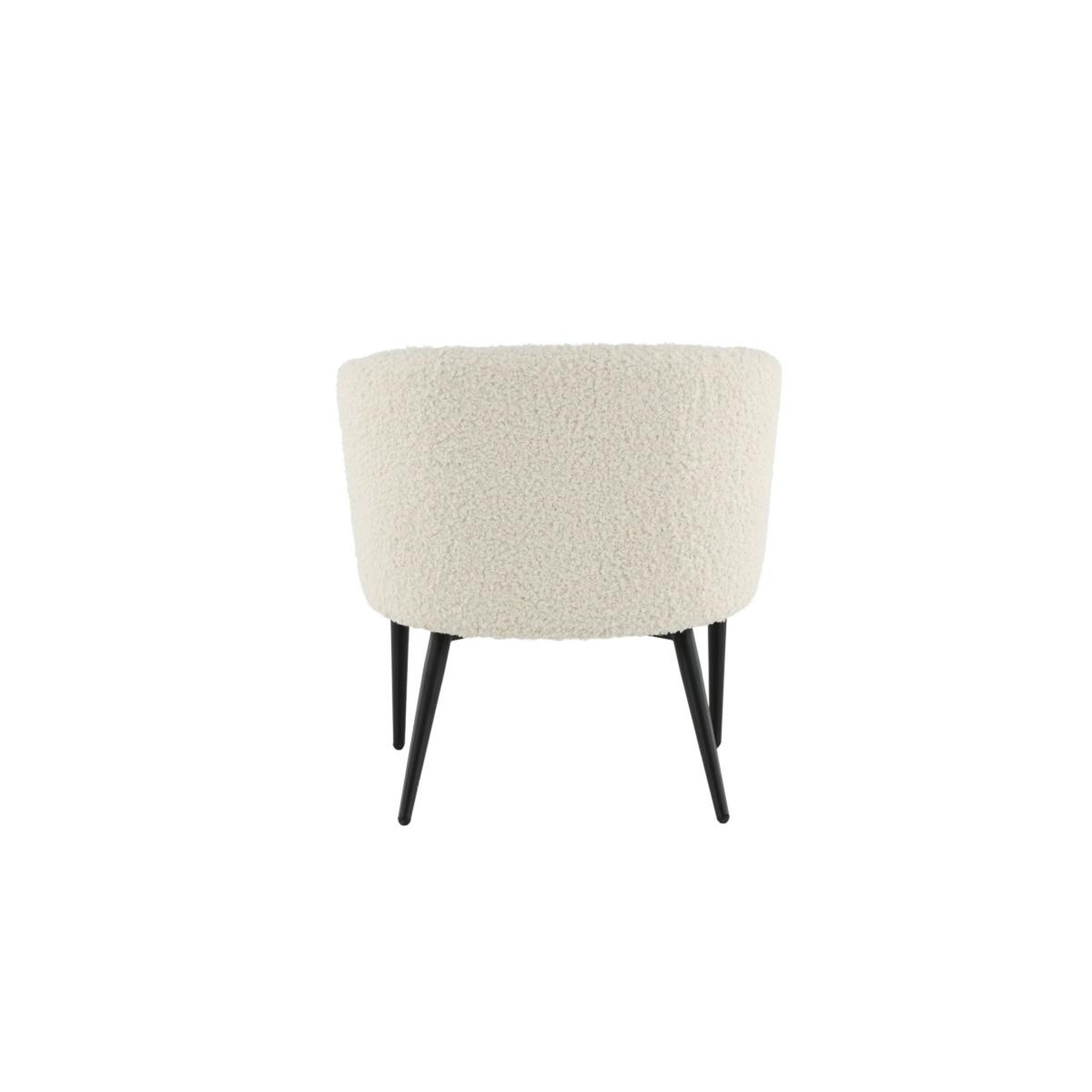 Voir la diapositive 6 : Paris Prix Fauteuil design bouclette  fluffy  70cm blanc