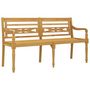 Voir la diapositive 4 : VIDAXL Banc Batavia avec coussin creme 150 cm Bois de teck massif