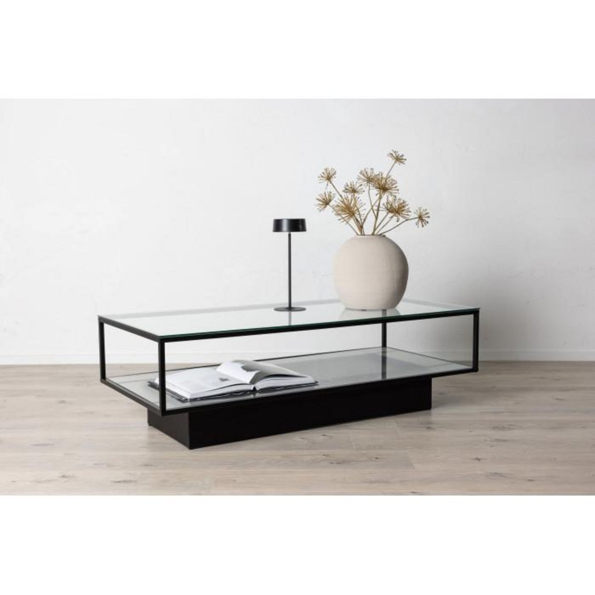 Paris Prix Table Basse Design en Verre  Maglehem  130cm Noir