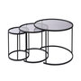 Voir la diapositive 1 : Habitat et Jardin Lot de 3 tables basses en métal  Aurum  -  80 x 80 x 43 cm - Noir Gris
