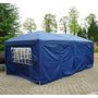 Voir la diapositive 5 : HOMCOM Tonnelle tente de reception pliante pavillon chapiteau barnum 5,91L x 2,97l x 2,55H cm bleu cote demontables