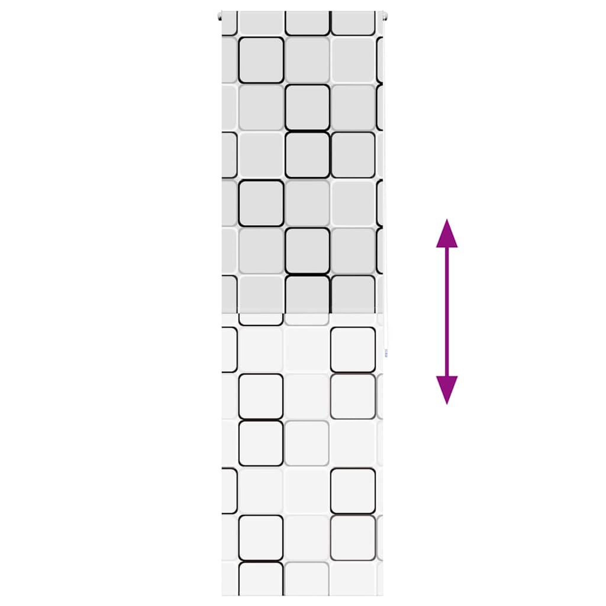Voir la diapositive 5 : VIDAXL Store enrouleur de douche 60x240 cm largeur du tissu 56 cm