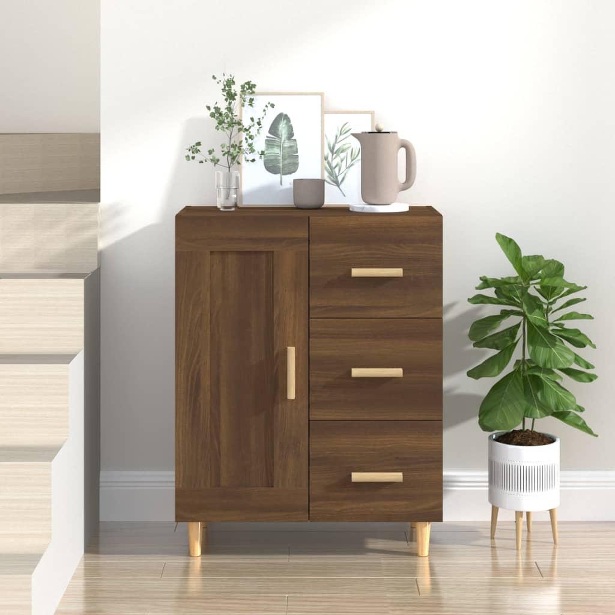 VIDAXL Buffet Chene marron 69,5x34x90 cm Bois d'ingenierie