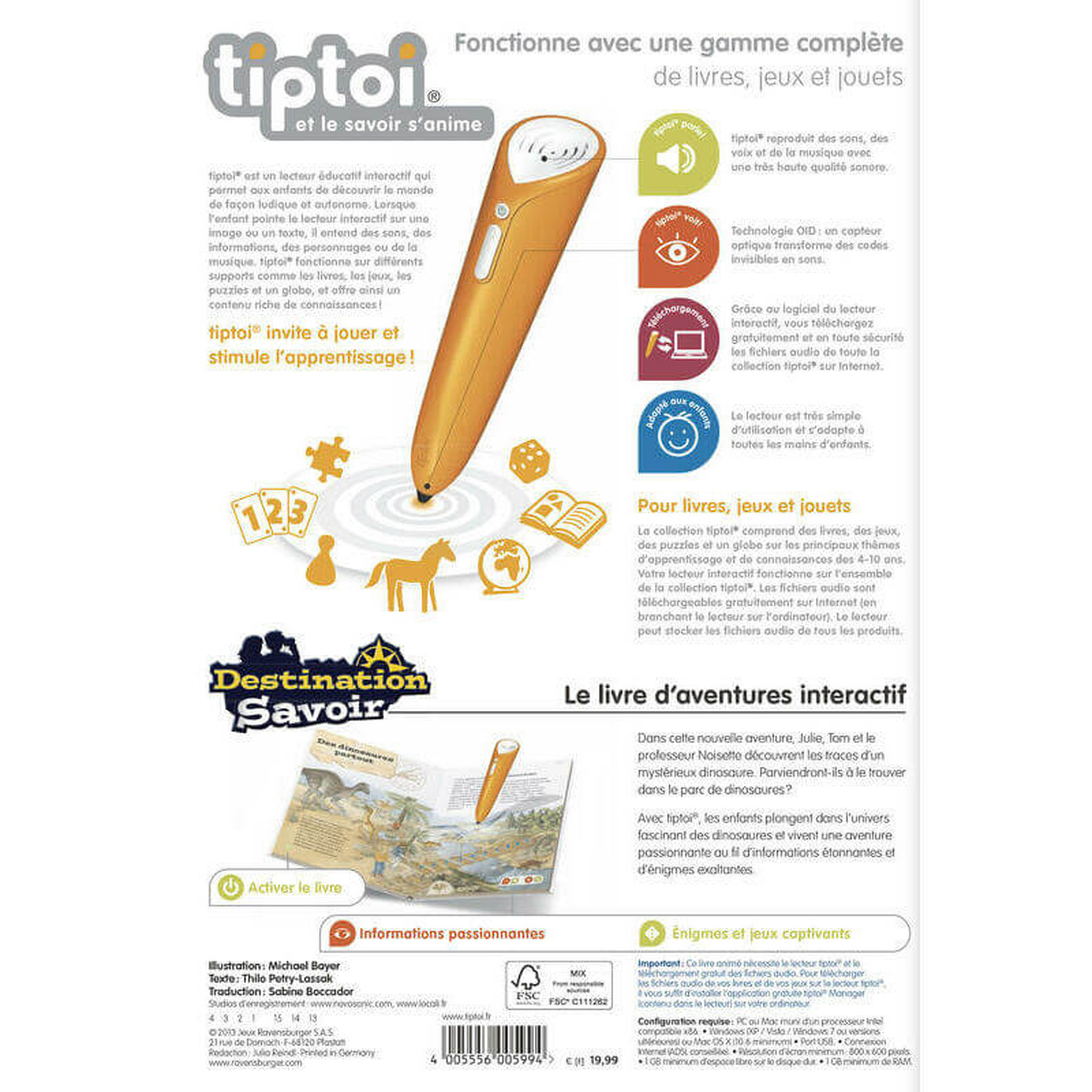 Voir la diapositive 2 : RAVENSBURGER Tiptoi - Tout savoir sur les dinosaures