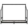Voir la diapositive 4 : VIDAXL Cadre de lit pour enfants noir 90x200 cm bois de pin massif
